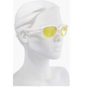 Burberry 56mm‎ Oval Sunglasses
White Yellow